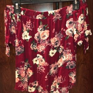 Floral off the shoulder top